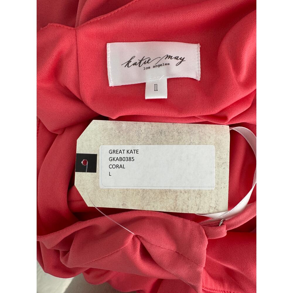 Katie May Great Kate Gown Maxi Dress coral pink size large L - Picture 8 of 10